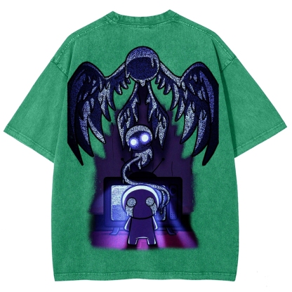 Who am I? The binding of Isaac Unisex Fit Washed T-Shirt 2601000776