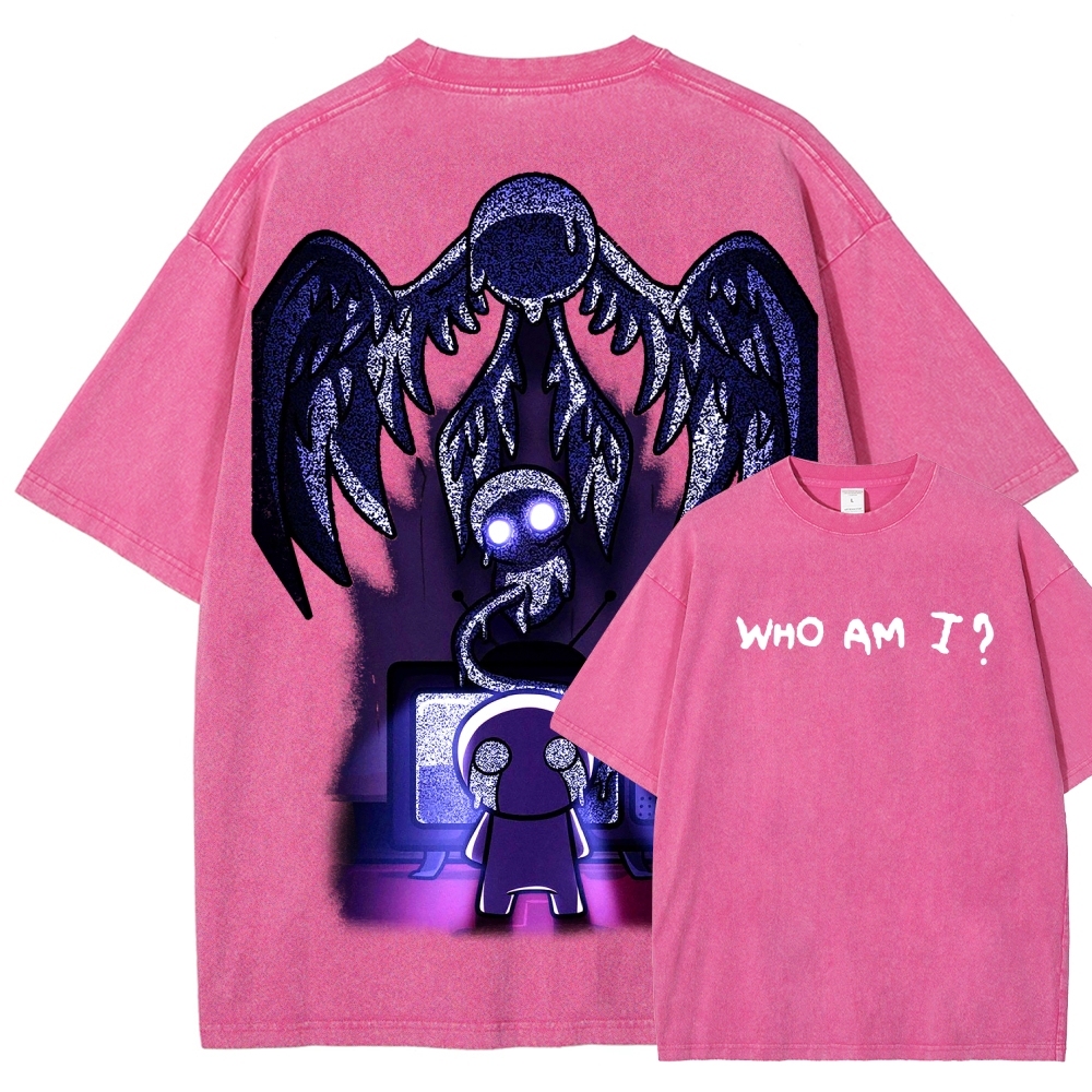 Who am I? The binding of Isaac Unisex Fit Washed T-Shirt 2601000776