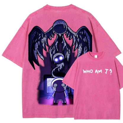 Who am I? The binding of Isaac Unisex Fit Washed T-Shirt 2601000776