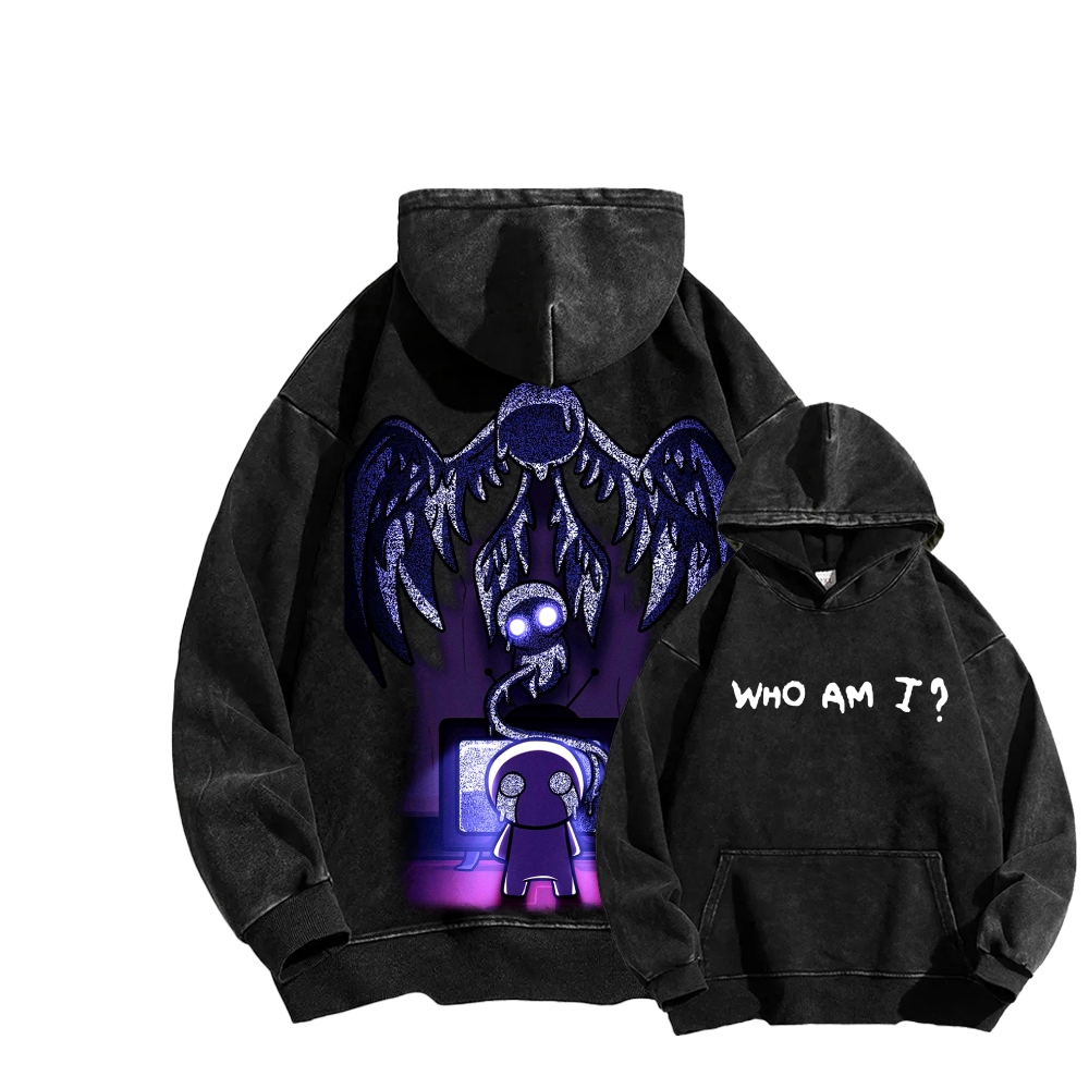 Who am I? The bending of Isaac Unisex Washed Hoodie 2601000781