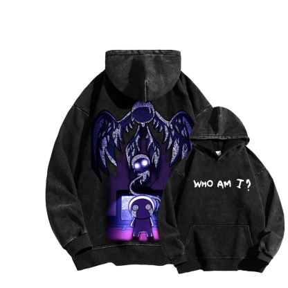 Who am I? The bending of Isaac Unisex Washed Hoodie 2601000781