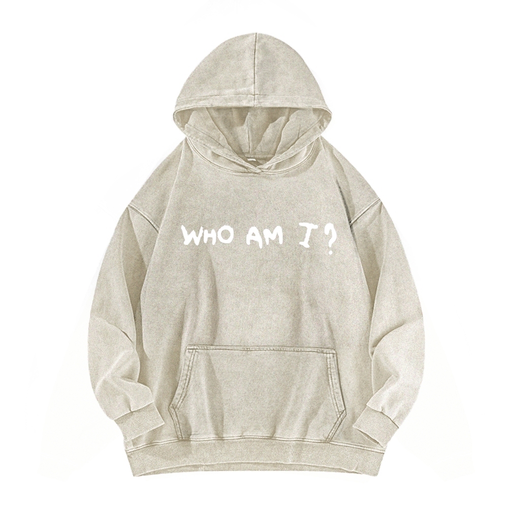 Who am I? The bending of Isaac Unisex Washed Hoodie 2601000781
