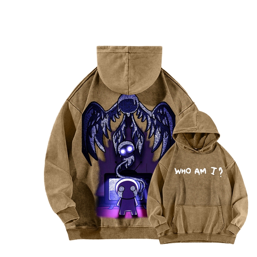 Who am I? The bending of Isaac Unisex Washed Hoodie 2601000781