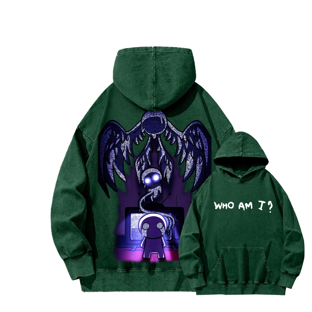 Who am I? The bending of Isaac Unisex Washed Hoodie 2601000781