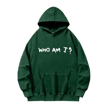 Who am I? The bending of Isaac Unisex Washed Hoodie 2601000781