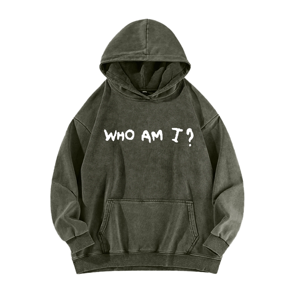 Who am I? The bending of Isaac Unisex Washed Hoodie 2601000781
