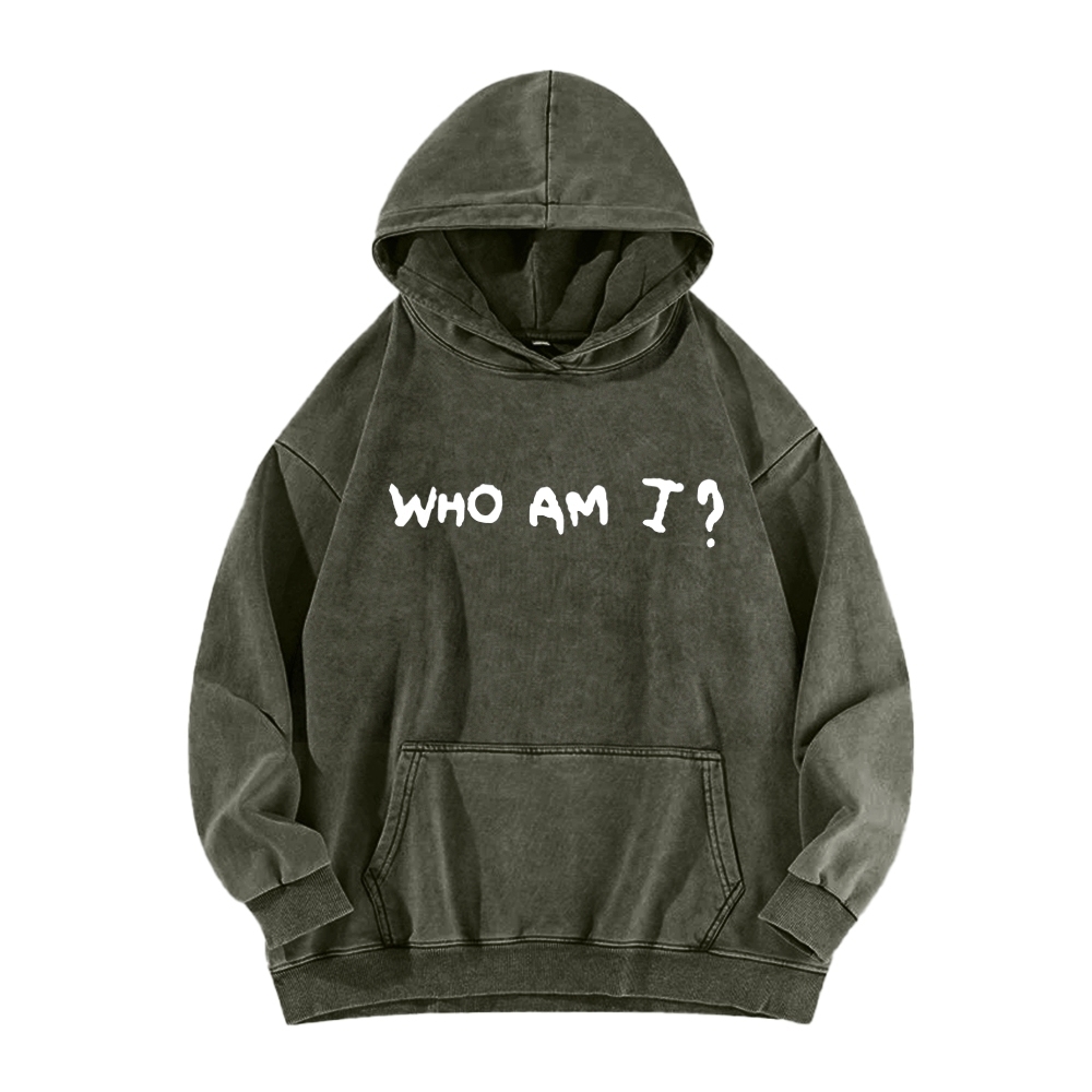 Who am I? The bending of Isaac Unisex Washed Hoodie 2601000781