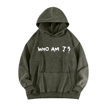 Who am I? The bending of Isaac Unisex Washed Hoodie 2601000781