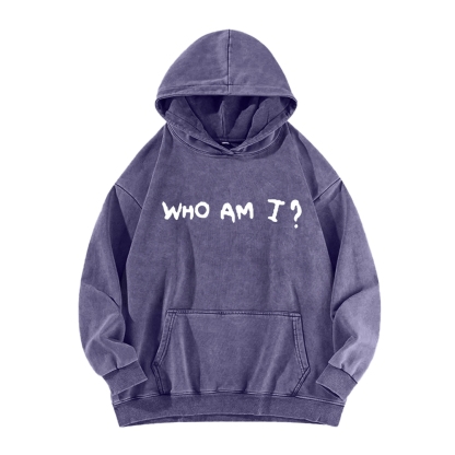 Who am I? The bending of Isaac Unisex Washed Hoodie 2601000781