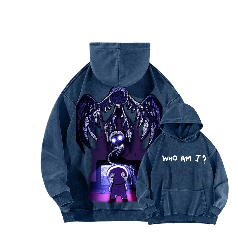 Who am I? The bending of Isaac Unisex Washed Hoodie 2601000781