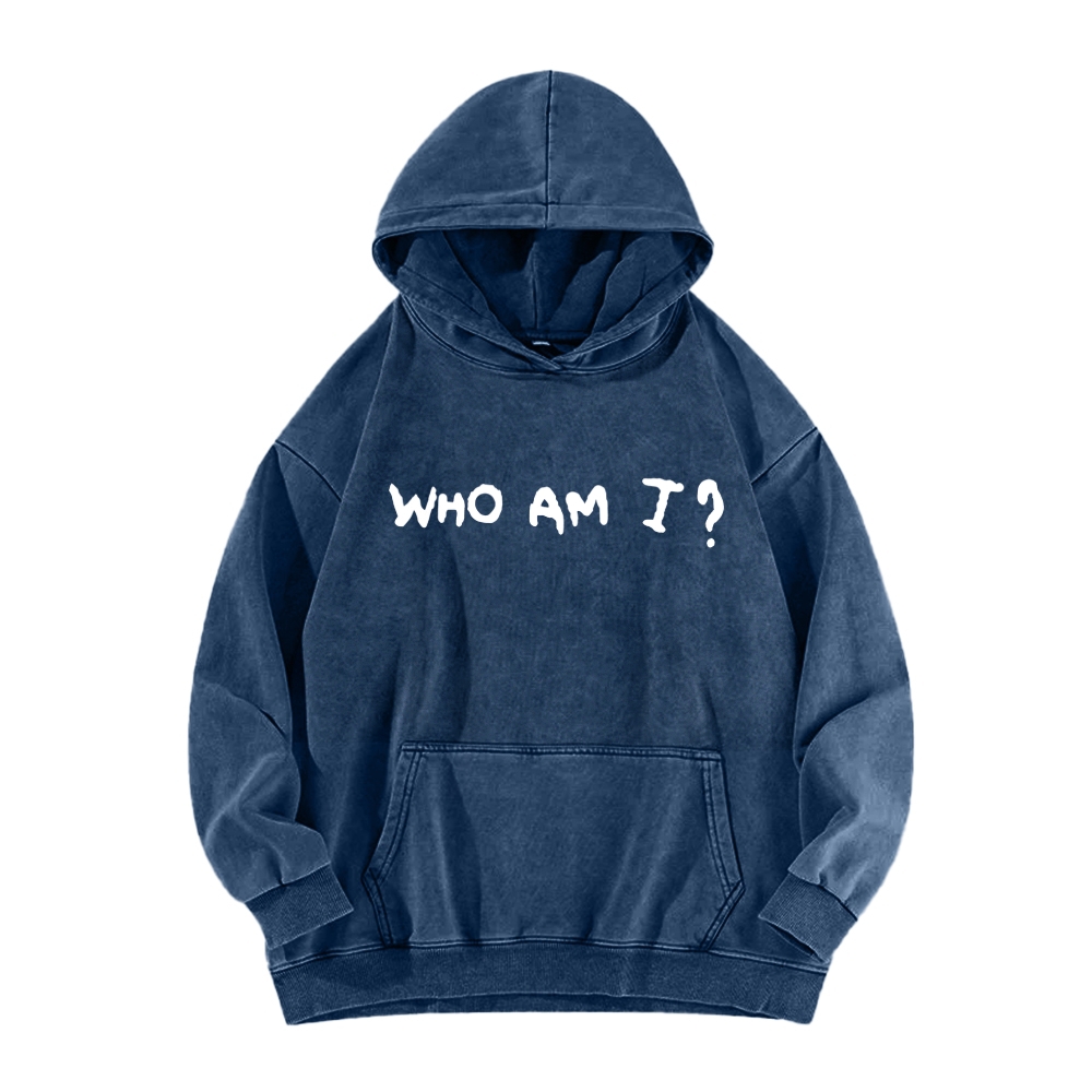 Who am I? The bending of Isaac Unisex Washed Hoodie 2601000781