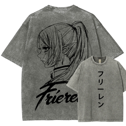 Frieren Unisex Fit Washed T-Shirt 2601005954
