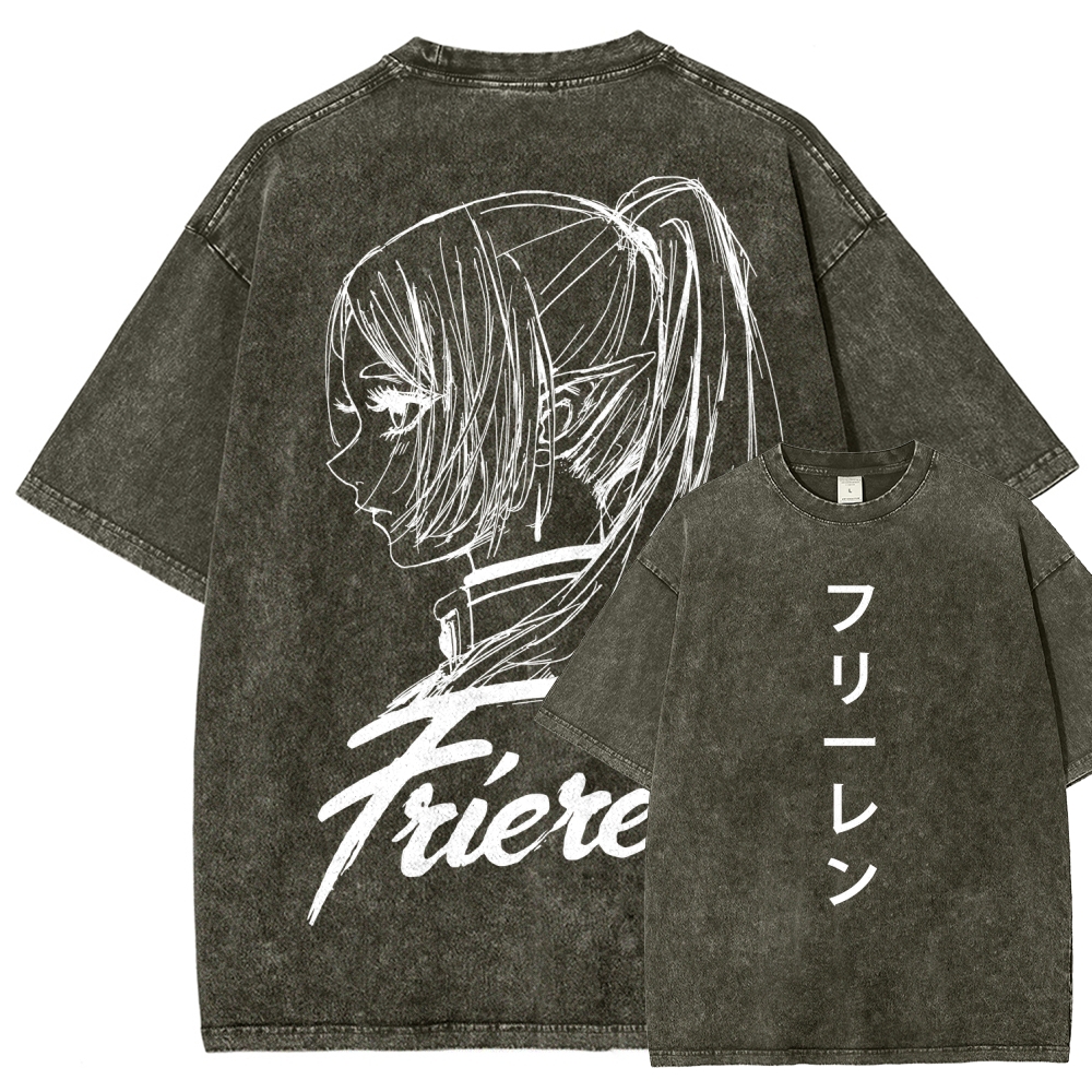 Frieren Unisex Fit Washed T-Shirt 2601005954