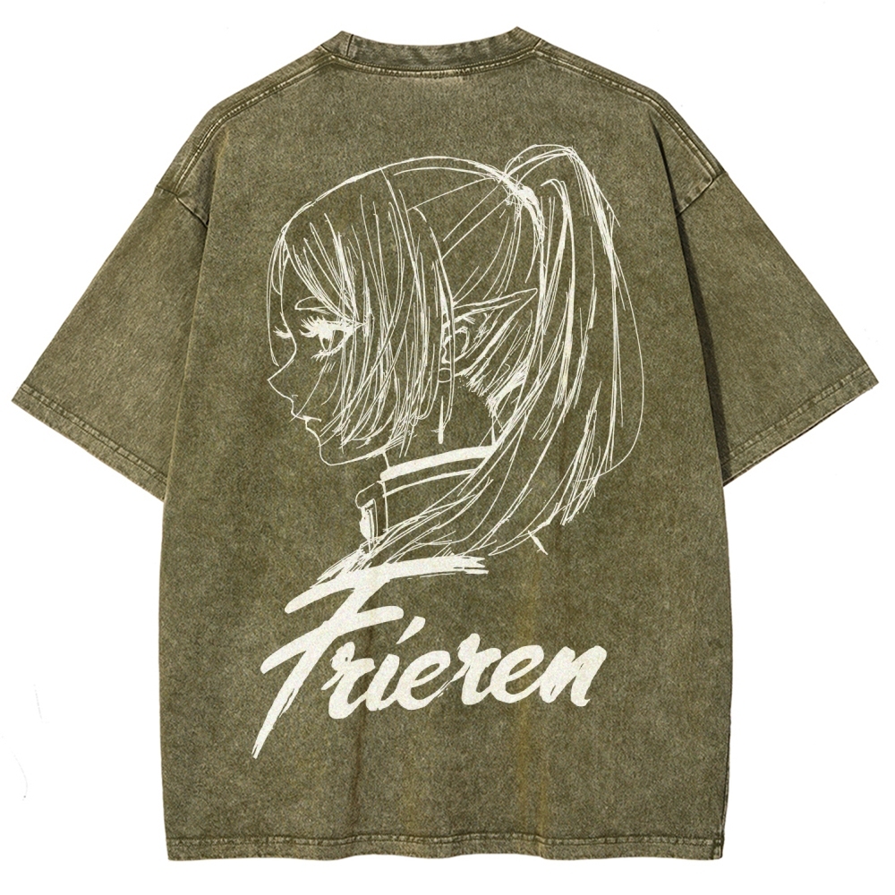 Frieren Unisex Fit Washed T-Shirt 2601005954