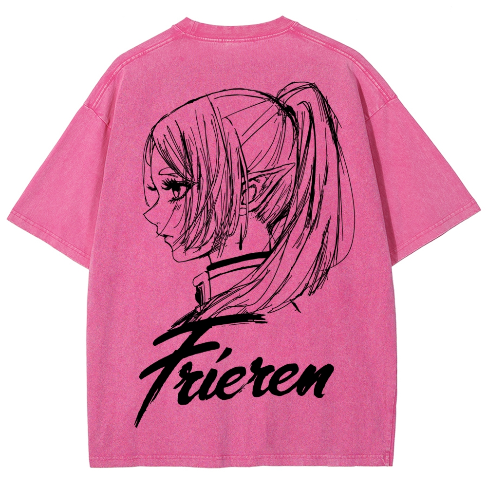 Frieren Unisex Fit Washed T-Shirt 2601005954