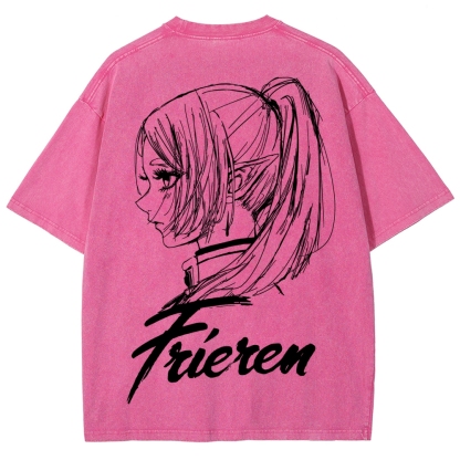 Frieren Unisex Fit Washed T-Shirt 2601005954