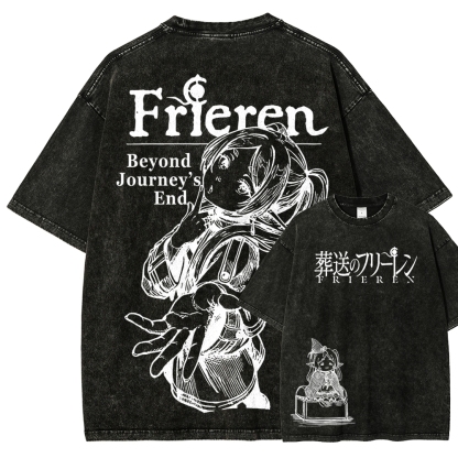 Frieren Unisex Fit Washed T-Shirt 2601005962