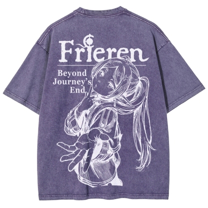 Frieren Unisex Fit Washed T-Shirt 2601005962