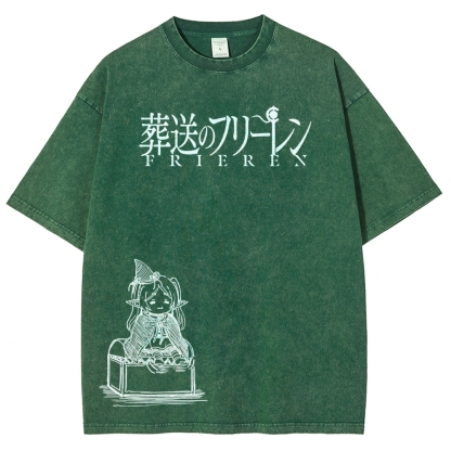 Frieren Unisex Fit Washed T-Shirt 2601005962