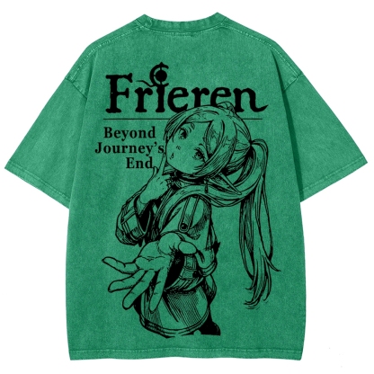 Frieren Unisex Fit Washed T-Shirt 2601005962