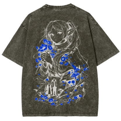 Frieren Unisex Fit Washed T-Shirt 2601005977