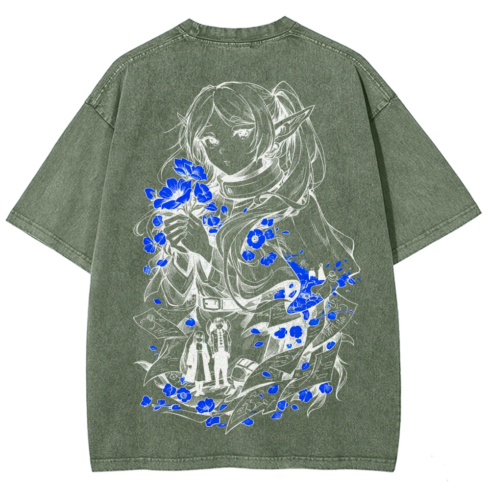 Frieren Unisex Fit Washed T-Shirt 2601005977