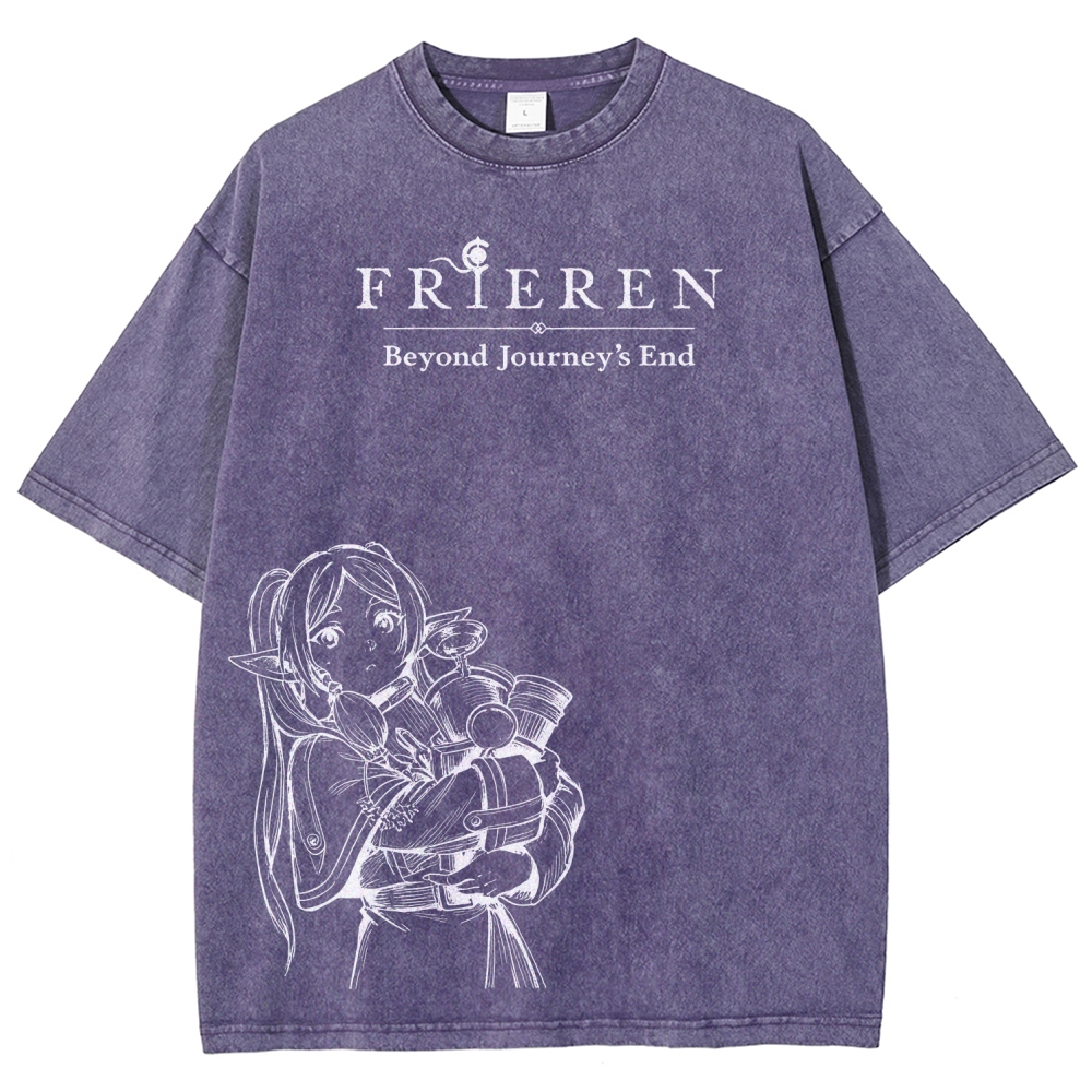 Frieren Unisex Fit Washed T-Shirt 2601005977