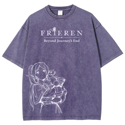 Frieren Unisex Fit Washed T-Shirt 2601005977
