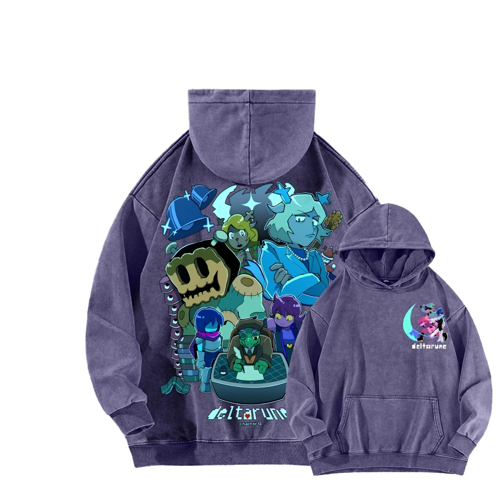 Deltarune Unisex Washed Hoodie 2602001319