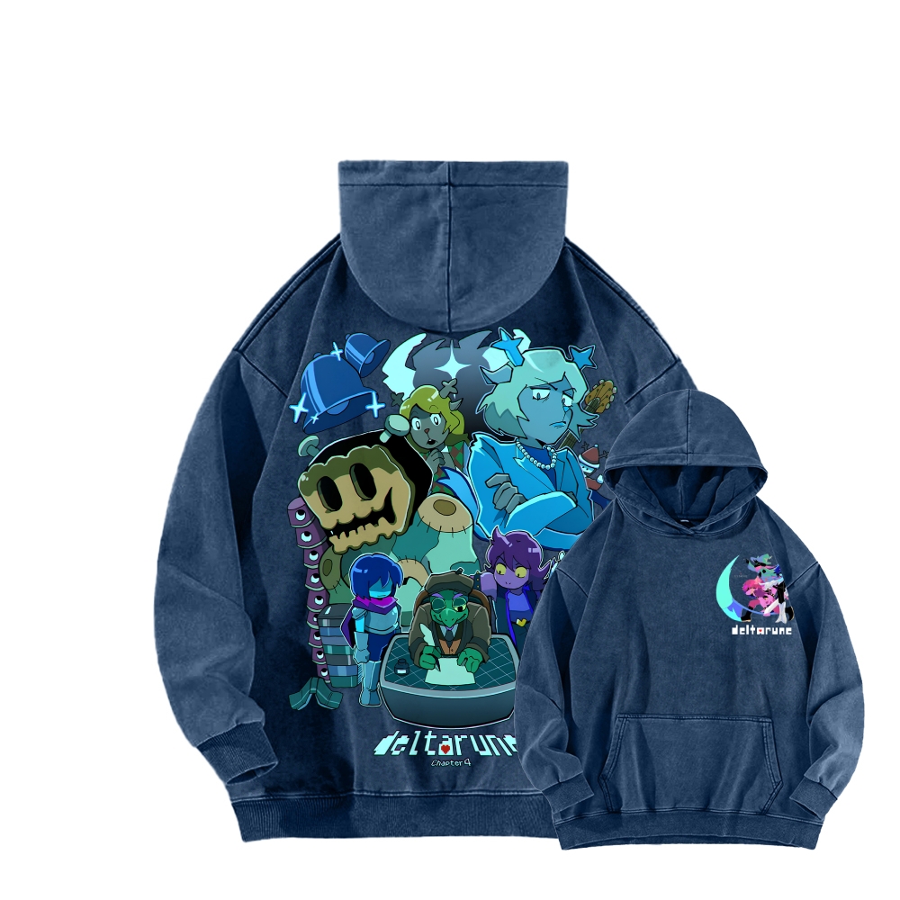 Deltarune Unisex Washed Hoodie 2602001319