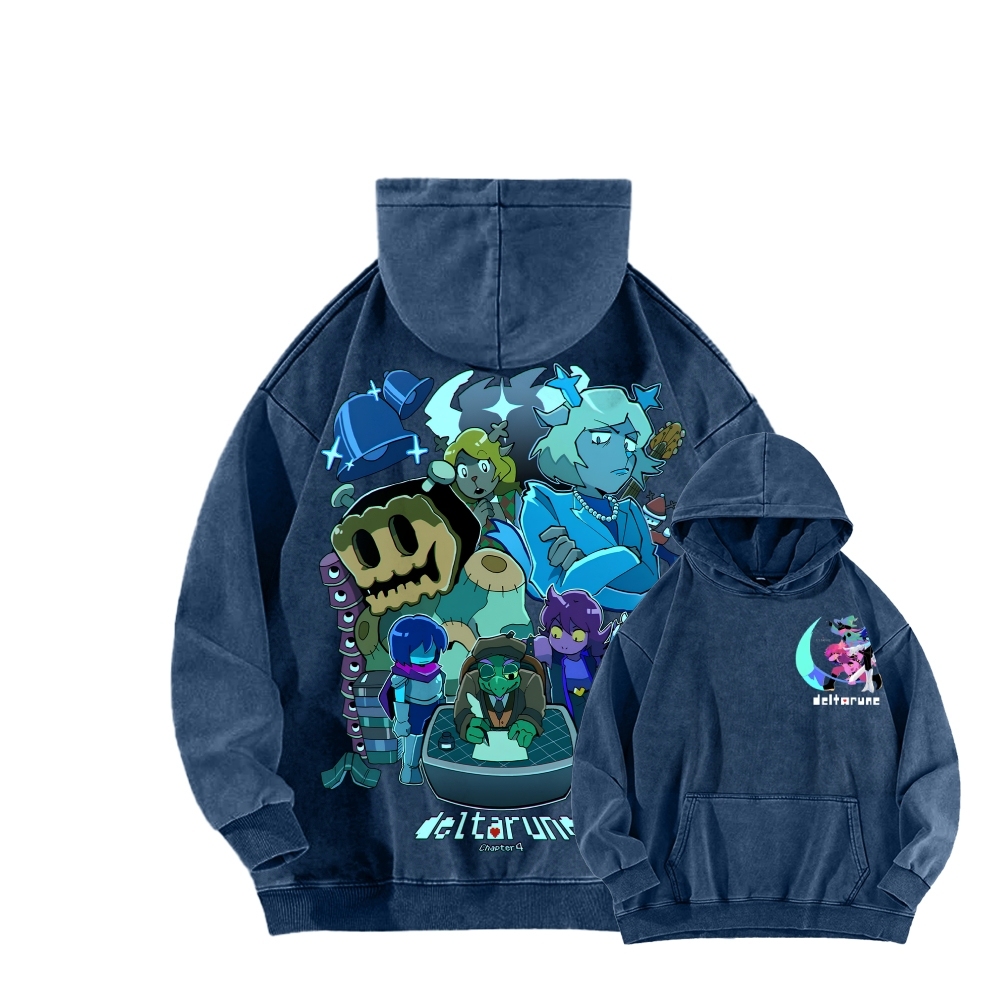 Deltarune Unisex Washed Hoodie 2602001319