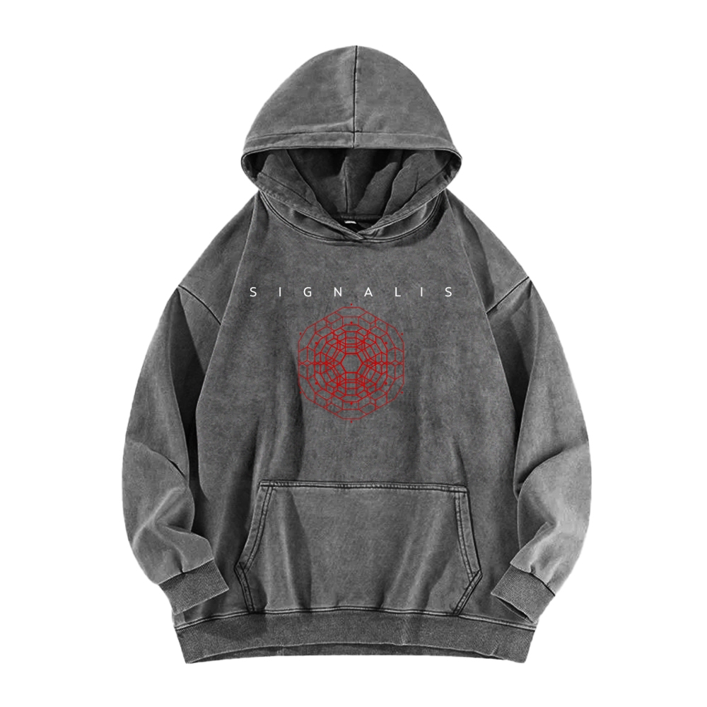 Signalis Unisex Washed Hoodie 2603012276