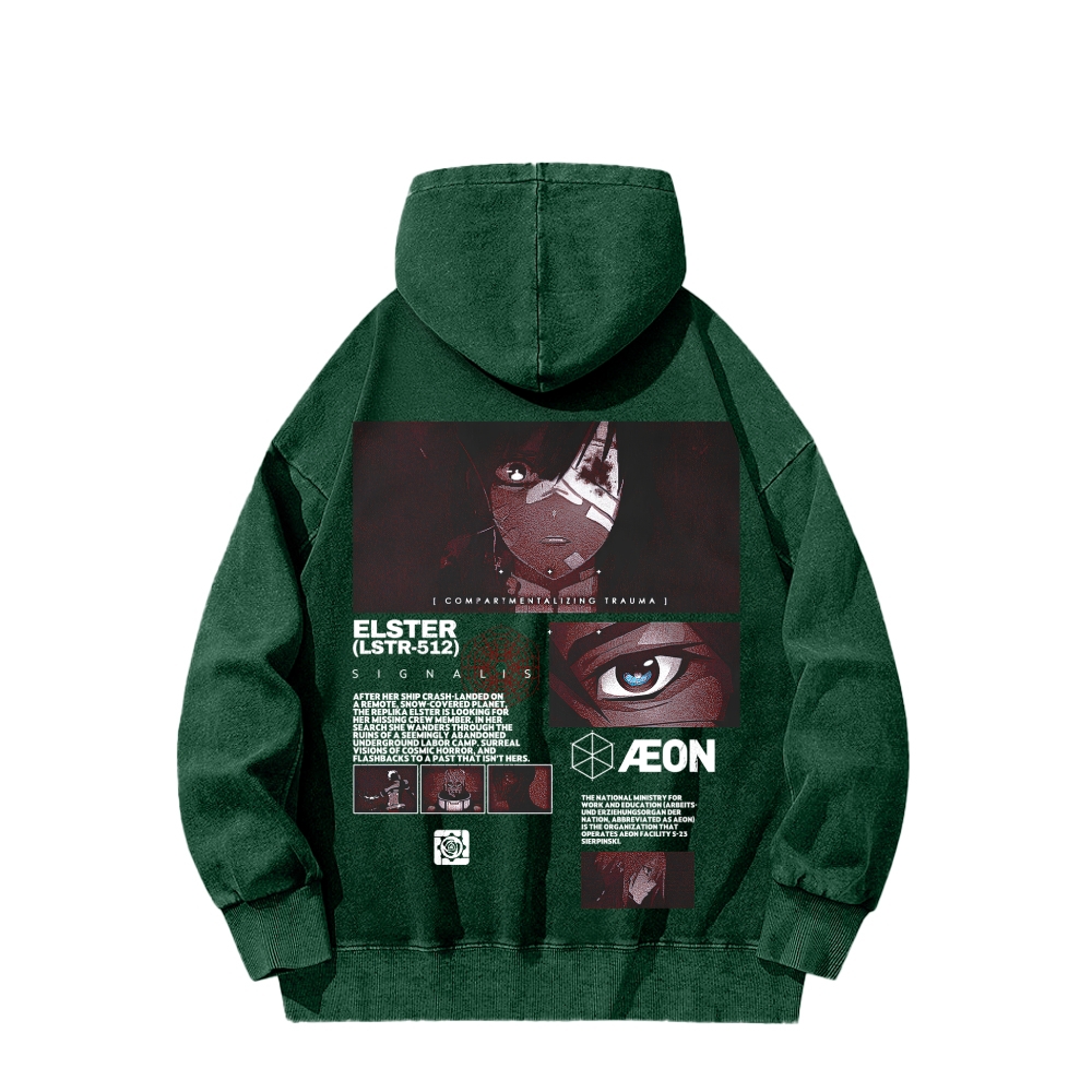 Signalis Unisex Washed Hoodie 2603012276