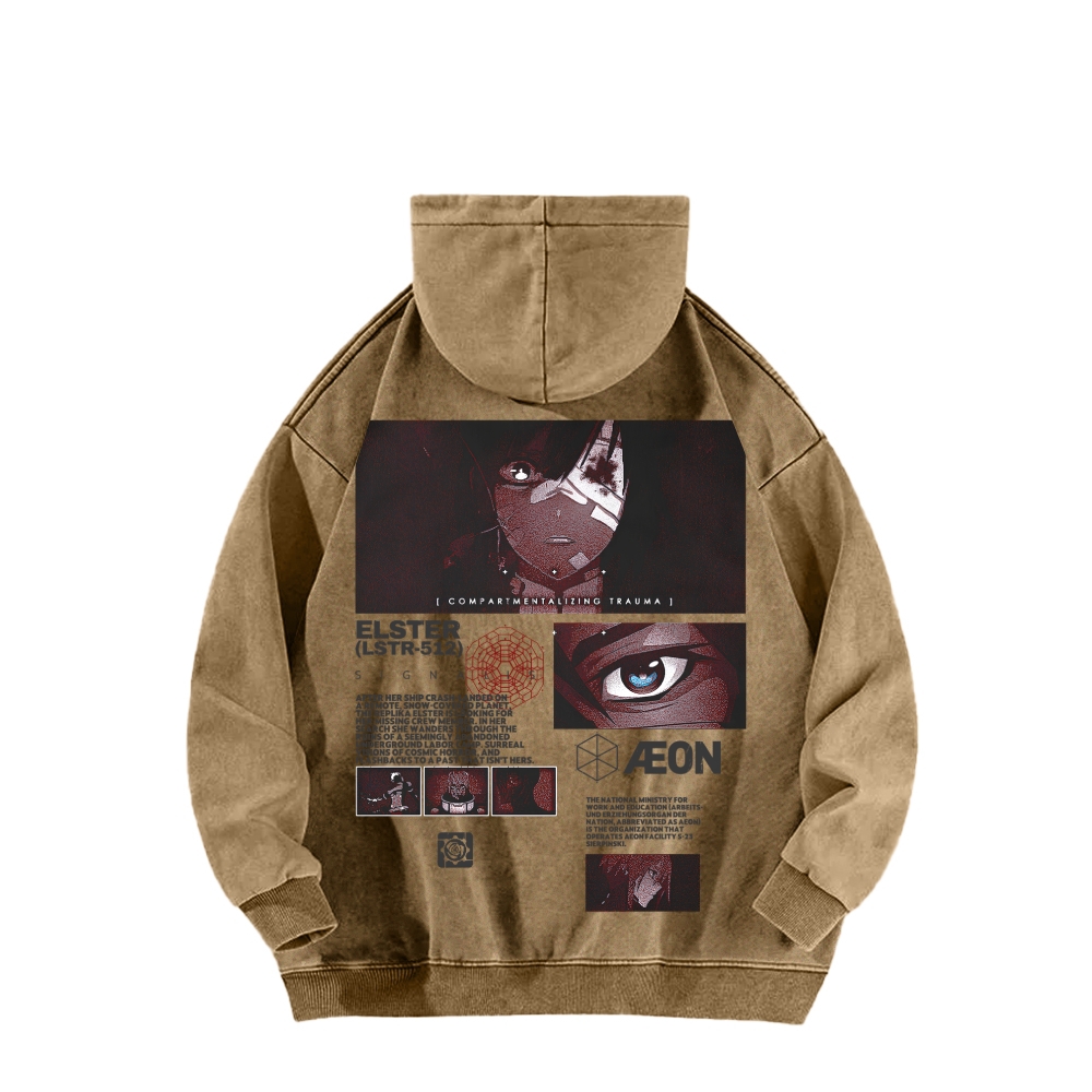 Signalis Unisex Washed Hoodie 2603012276