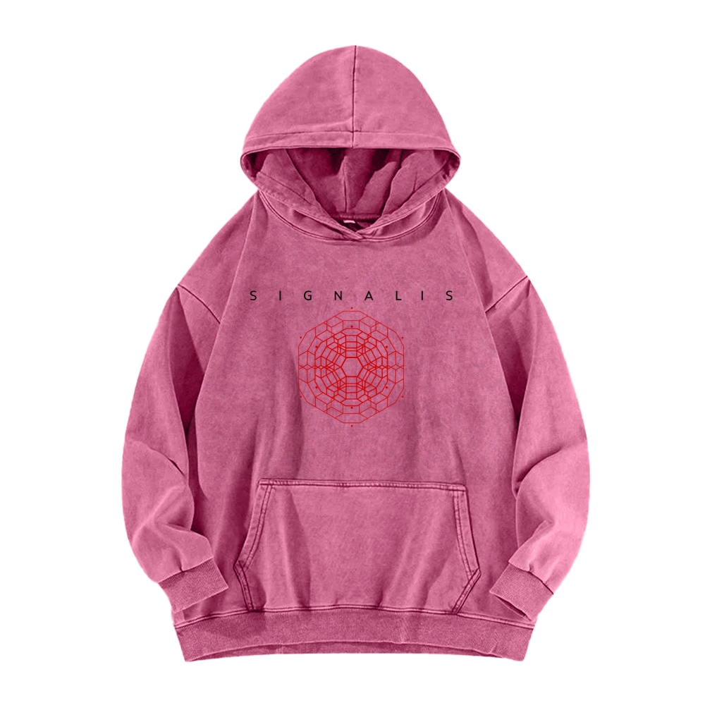 Signalis Unisex Washed Hoodie 2603012276