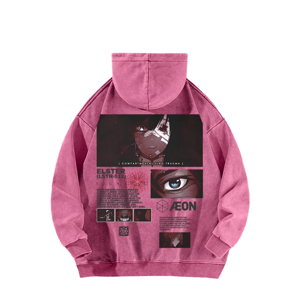 Signalis Unisex Washed Hoodie 2603012276