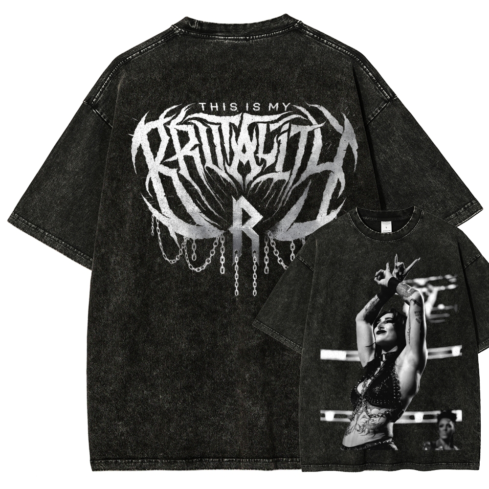 WWE Unisex Fit Washed T-Shirt 2604006764