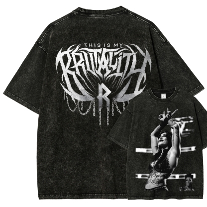 WWE Unisex Fit Washed T-Shirt 2604006764