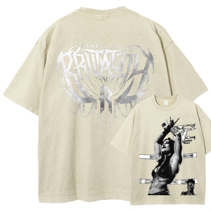 WWE Unisex Fit Washed T-Shirt 2604006764