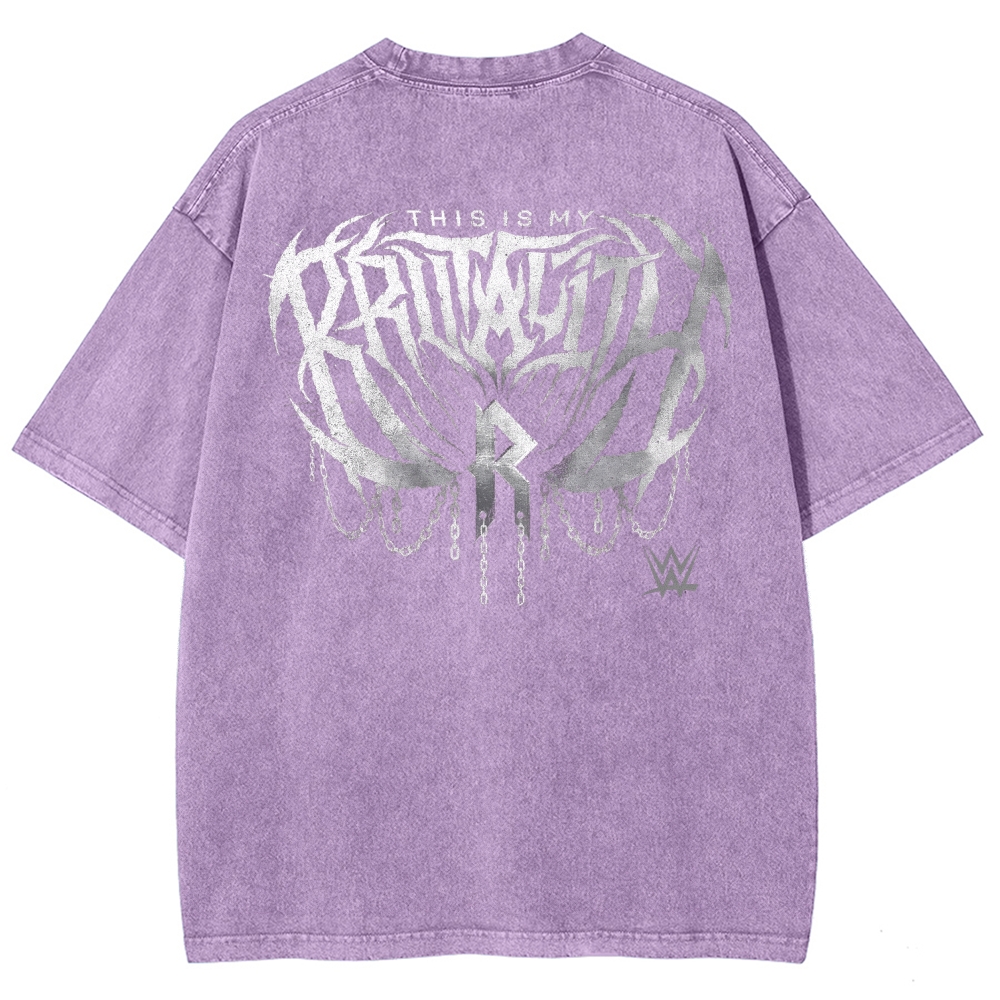 WWE Unisex Fit Washed T-Shirt 2604006764