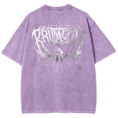 WWE Unisex Fit Washed T-Shirt 2604006764
