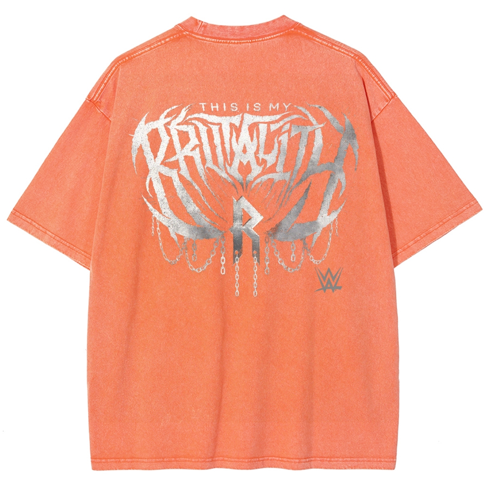 WWE Unisex Fit Washed T-Shirt 2604006764