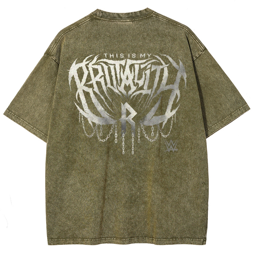 WWE Unisex Fit Washed T-Shirt 2604006764