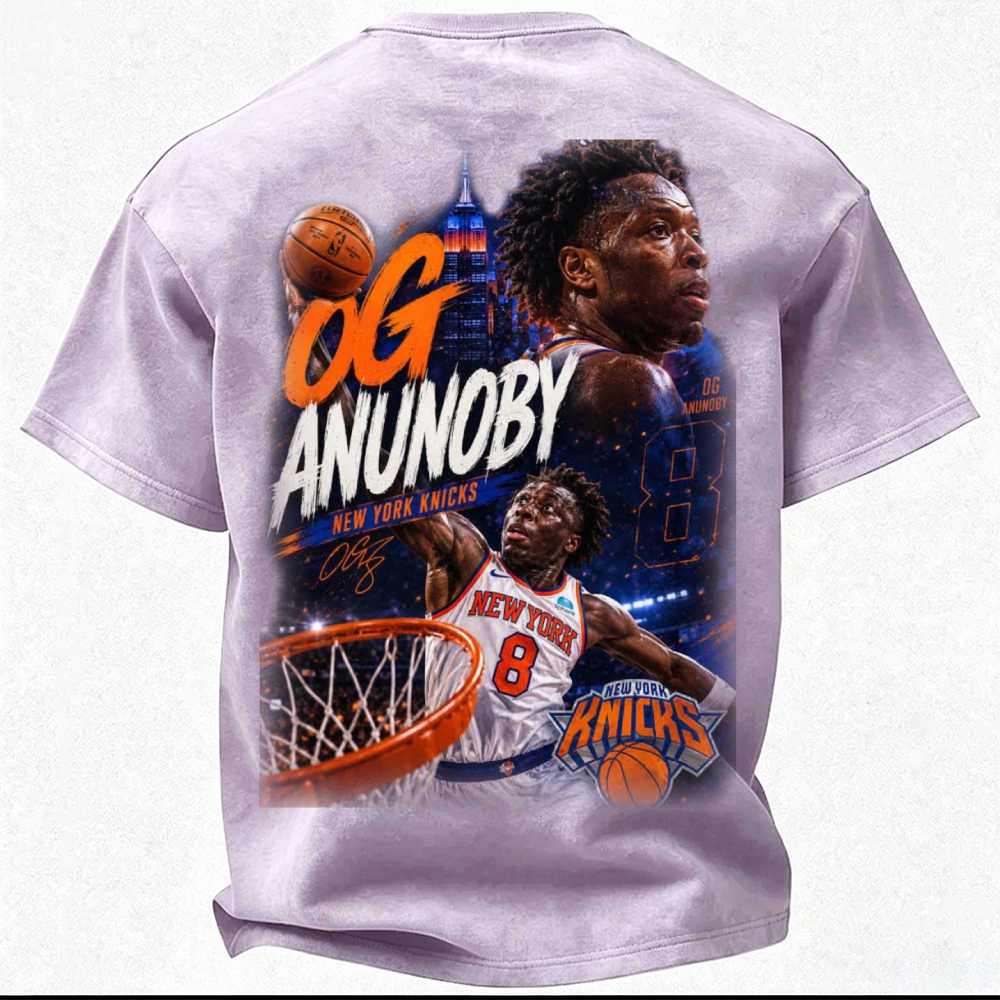 NBA Printed Unisex Pure Cotton Washed T-Shirt 2606009054