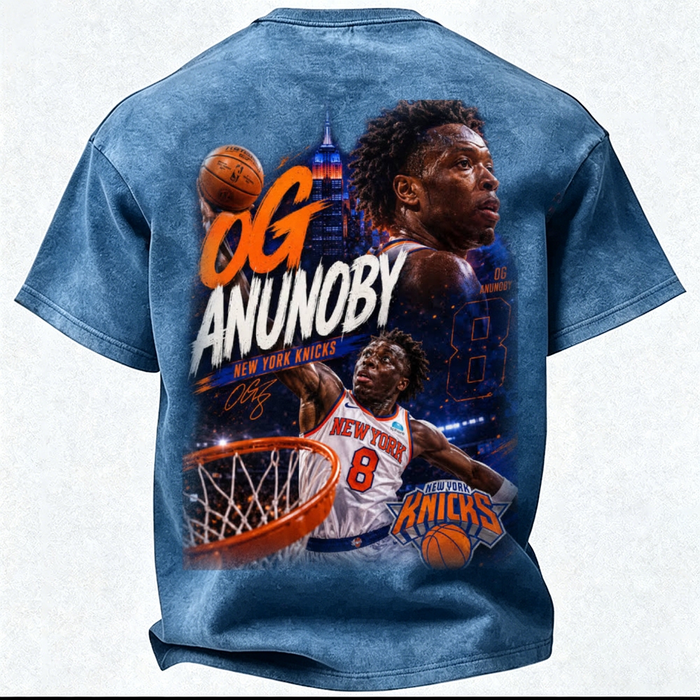 NBA Printed Unisex Pure Cotton Washed T-Shirt 2606009054