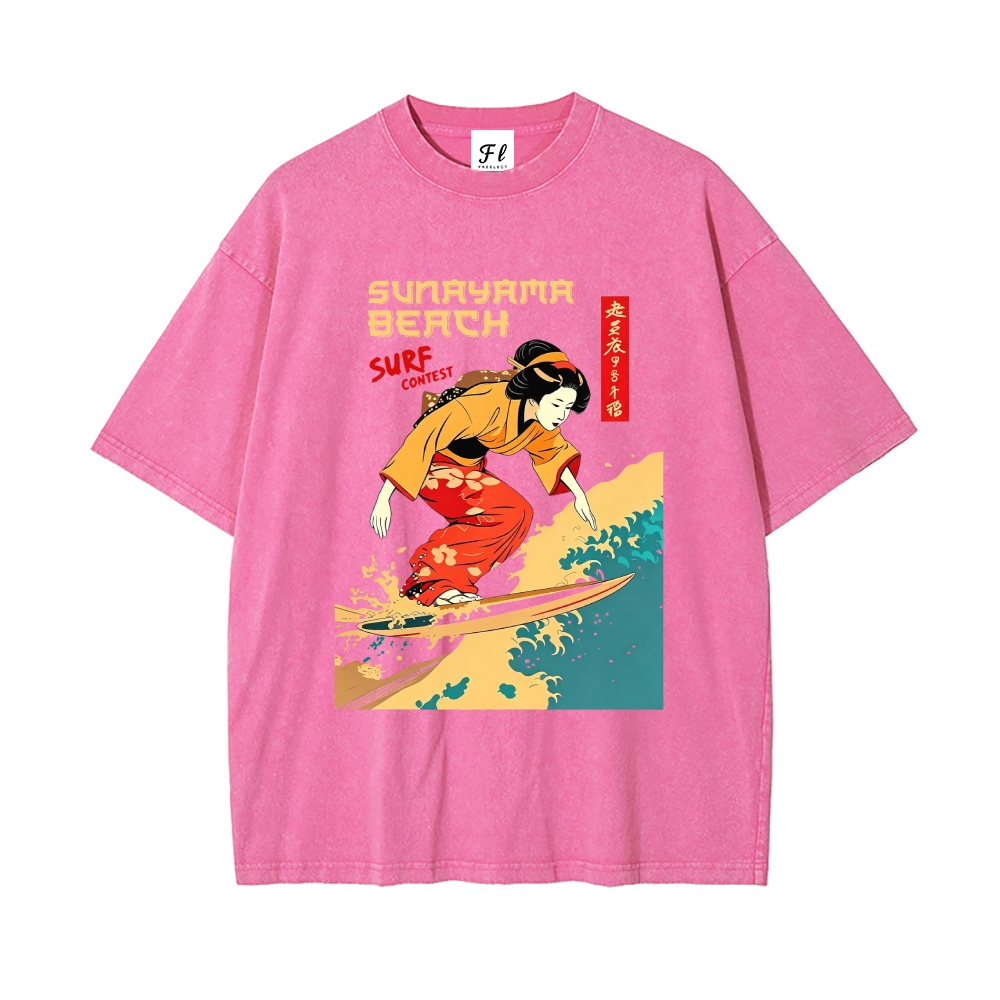 Surfing Geisha Washed T-Shirt