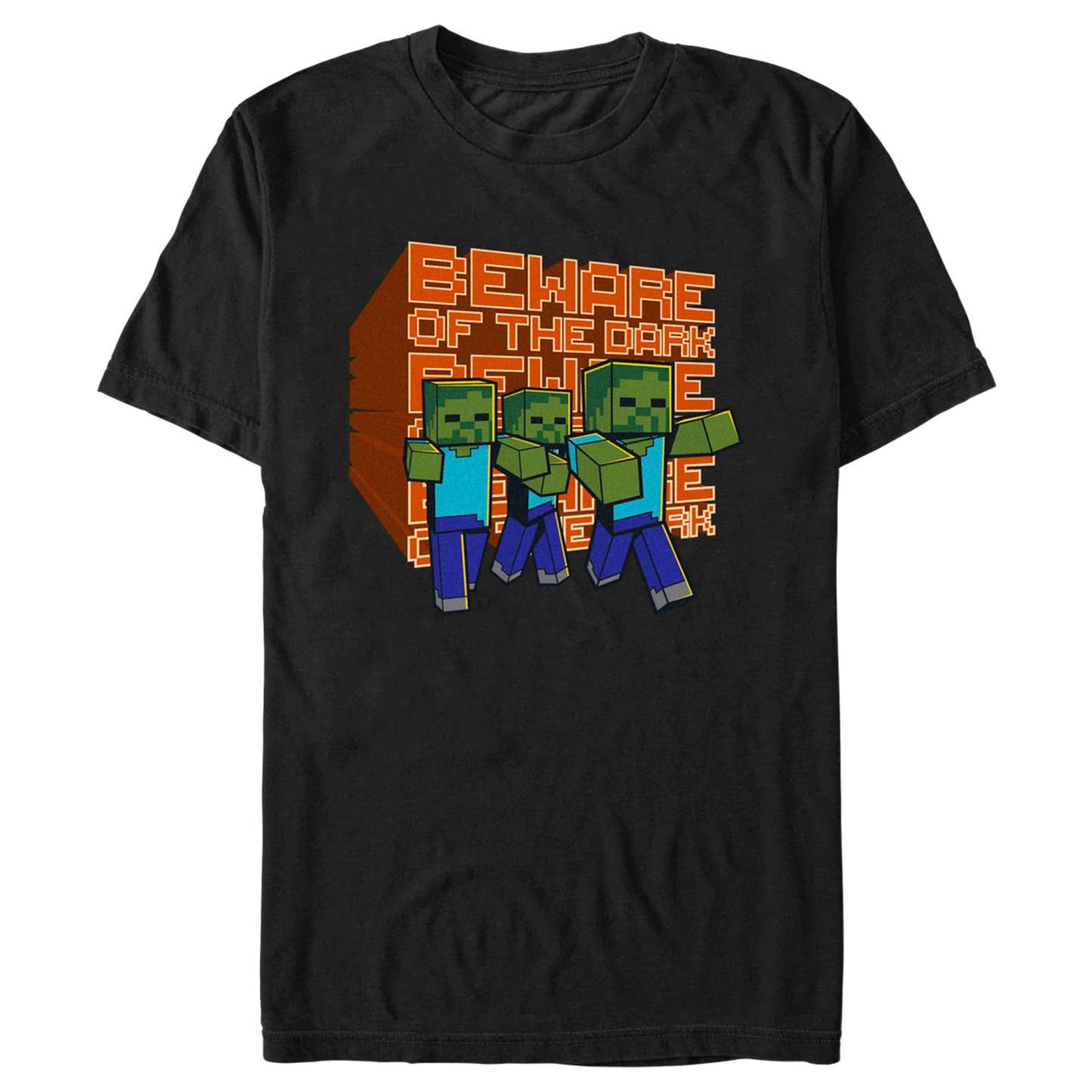 Men's Minecraft Beware of the Dark Zombies T-Shirt