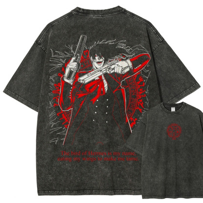 Hellsing Unisex Ultimate Vampire Unisex Fit Washed T-Shirt 2502000105