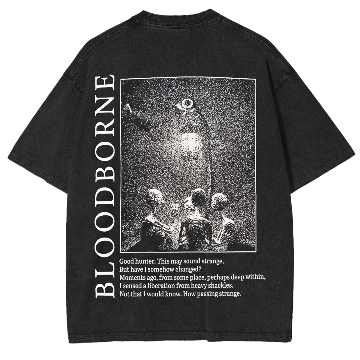 Bloodborne Hunter and Lamp Messengers Vintage Washed Unisex T-Shirt