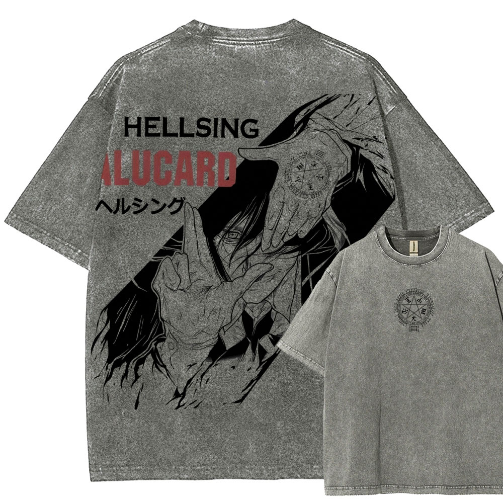 Hellsing Unisex Ultimate Vampire Unisex Fit Washed T-Shirt 2502000150